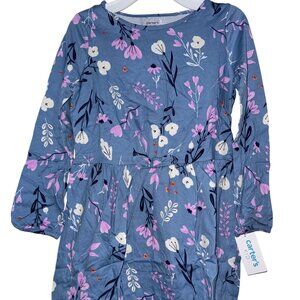 Carters Infant Floral Dress & Bloomer Set Blue Pink Size 7